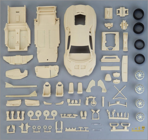 Hobby Design HD03-0572 1/24 LB-Works Aventador 2.0 (Combat Style) Full Detail Kit (Resin + Photo-etched parts + Decals + Metal wheels + Metal parts + Metal logo)