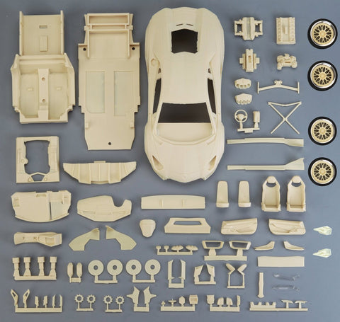 Hobby Design HD03-0573 1/24 LB-Works Aventador 2.0 (with photo-etched parts) Full Detail Kit (Resin + photo-etched parts + decals + metal wheels + metal parts + metal logo)