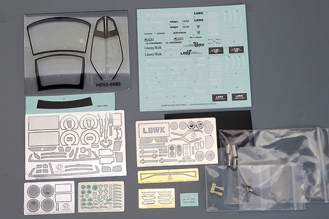 Hobby Design HD03-0585 1/24 LB-Silhouette Works GT 35GT-RR Transkit (Resin + Photo-etched parts + Decals + Metal wheels + Metal parts + Metal logo)
