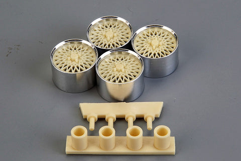 Hobby Design HD03-0587 1/24 16-inch SSR Formula Mesh Wheels (Resin + Metal Wheels)