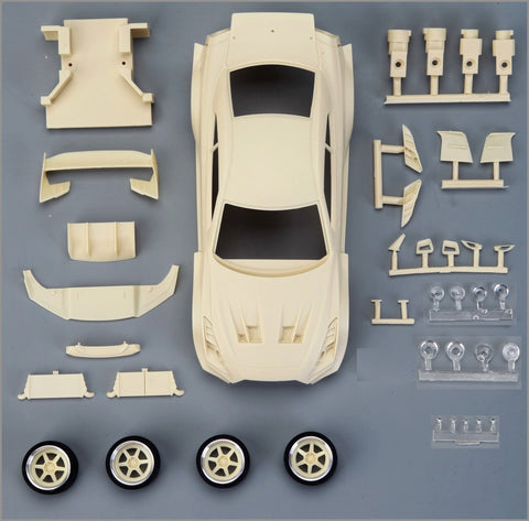 Hobby Design HD03-0588 1/24 LB-Silhouette Works GT 35GT-RR (John Player Special) Transkit (Resin + Photo-etched parts + Decals + Metal wheels + Metal parts + Metal logo)