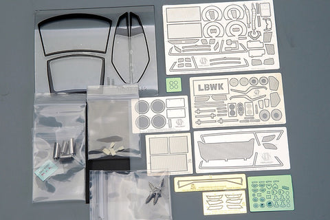 Hobby Design HD03-0588 1/24 LB-Silhouette Works GT 35GT-RR (John Player Special) Transkit (Resin + Photo-etched parts + Decals + Metal wheels + Metal parts + Metal logo)