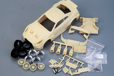 Hobby Design HD03-0590 1/24 LB-Silhouette Works GT 35GT-RR (Combat Style) Transkit (Resin + Photo-etched parts + Decals + Metal wheels + Metal parts + Metal logo)