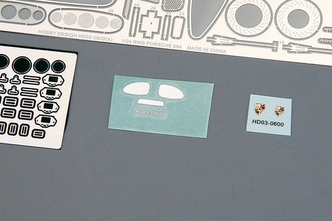Hobby Design HD03-0600 1/24 RWB Porsche 964 (Tail Wing) (Ver.A) Full Detail Kit (Resin + Photo-etched parts + Decals + Metal wheels + Metal parts + Metal logo)