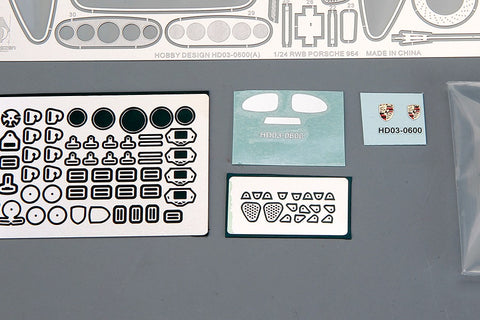 Hobby Design HD03-0607 1/24 RWB Porsche 964 (Ver. B) Full Detail Kit (Resin + Photo-etched parts + Decals + Metal wheels + Metal parts + Metal logo)