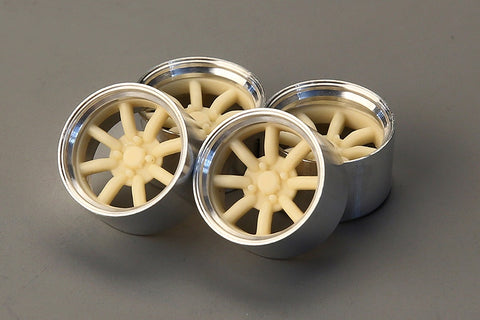 Hobby Design HD03-0616 1/24 16-inch RS Watanabe Wheels (for Tamiya) 240Z (Resin + Metal Wheels)