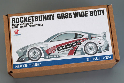 Hobby Design HD03-0652 1/24 Rocket Bunny GR86 Widebody Transkit