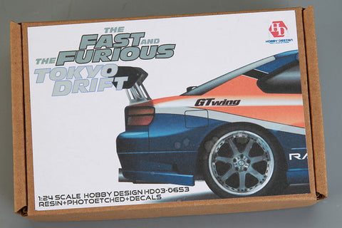 Hobby Design HD03-0653 1/24 Nissan (C-West) S15 Detail-Up Parts for Aoshima (Photo-etched parts + Resin + Metal parts + Decals + Masking seals)