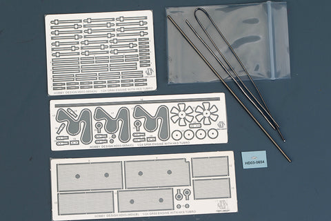 Hobby Design HD03-0654 1/24 GR86 Turbocharged Engine Detail-Up Parts (for Tamiya 24361) (Photo-etched parts + Resin + Metal parts + Metal logo)