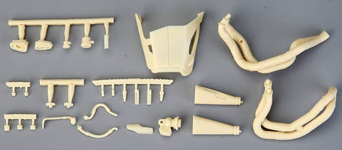 Hobby Design HD03-0659 1/12 Ducati Superleggera V4 Exhaust Pipe (for Tamiya 24345) (Photo-etched parts + Resin + Decals + Metal logos + Metal parts)