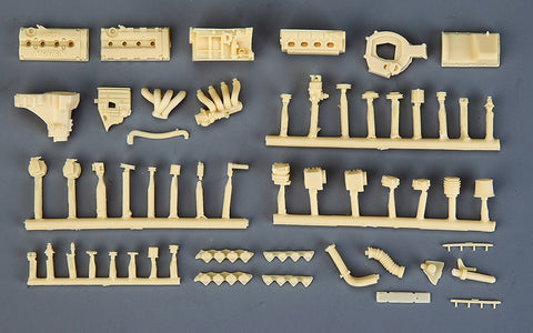 Hobby Design HD03-0666 1/24 Honda B16B Engine Parts Detail Set (Resin + Photo-etched parts + Metal logo + Metal parts)