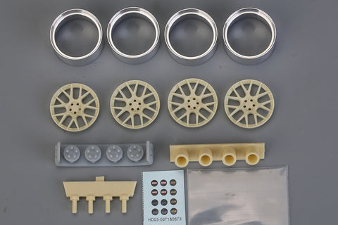 Hobby Design HD03-0673 1/24 18-inch BBS CH-R2 Wheel Set (Resin + Metal + Decals)