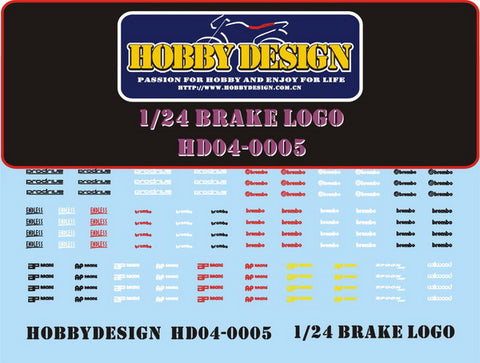 Hobby Design HD04-0005 1/24 Brake logo decal