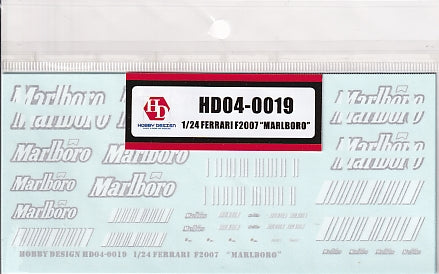 Hobby Design HD04-0019 1/24 Ferrari F2007 Marlboro Decals