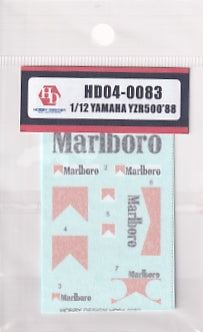 Hobby Design HD04-0083 1/12 Yamaha YZR500 '88 Decals
