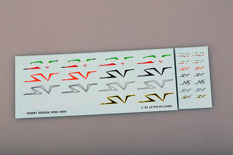 Hobby Design HD04-0094 1/24 LP670 SV Logo Decal