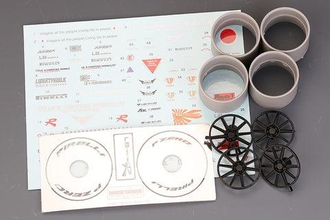 Hobby Design HD04-0132 1/24 For LB R35 Combat Style HD03-0347 (Decals + Photo-etched Parts + Resin Wheels)