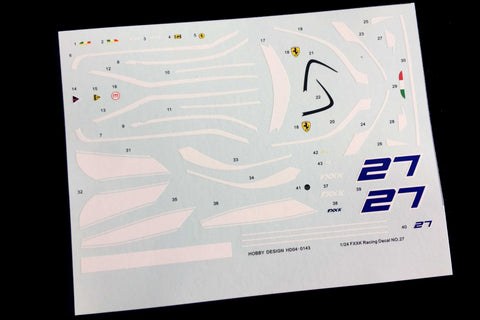 Hobby Design HD04-0143 1/24 FXXK Racing Decal No. 27 Logo Decal