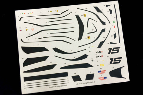 Hobby Design HD04-0144 1/24 FXXK Racing Decal No. 15 Logo Decal