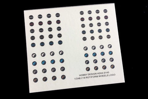 Hobby Design HD04-0145 1/24&1/18 Rotiform Wheel Logo Decal
