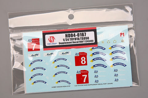 Hobby Design HD04-0167 1/24 Toyota TS050 Supplement Decals (for Tamiya 24349)