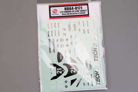 Hobby Design HD04-0171 1/12 Yamaha YZF-R1M "Tech21" Dress-up Decals (for Tamiya) (141333)