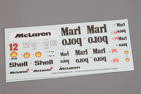 Hobby Design HD04-0178 1/24 McLaren Senna Tobacco Logo Decal