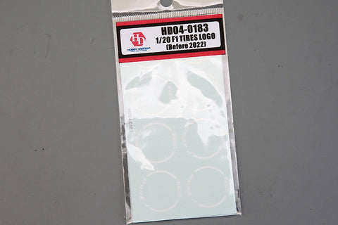 Hobby Design HD04-0183 1/20 F1 Tire Logo (2022 and earlier)