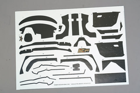 Hobby Design HD04-0192 1/24 Audi R8 LMS GT3 Decals (for Meng Model CS-006)