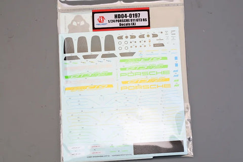 Hobby Design HD04-0197 1/24 Porsche 911 GT3 RS Decal Set (A)