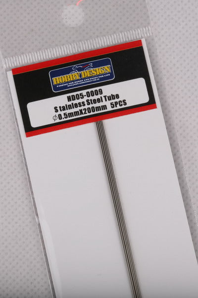 Hobby Design HD05-0009 Stainless steel tube 0.5mm x 200mm
