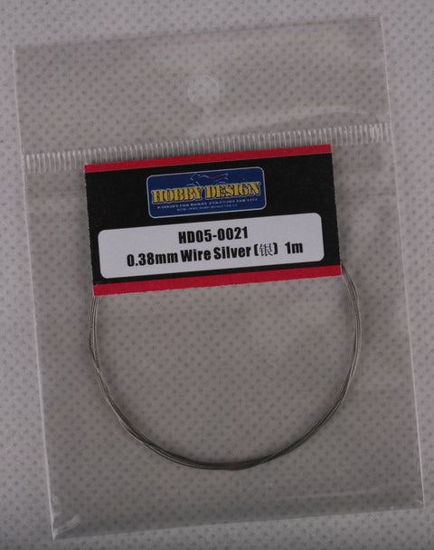 Hobby Design HD05-0021 0.38mm Wire (Silver) 1m