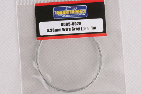 Hobby Design HD05-0028 0.38mm Wire (Gray) 1m