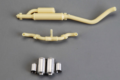 Hobby Design HD03-0641 1/24 GR86 HKS Exhaust Pipe (Resin + Metal Parts)