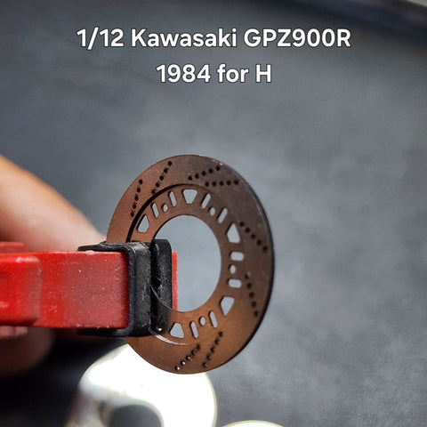 Khaled Model D024 1/12 Metal Disc Brakes for Kawasaki GPZ900R (for Hasegawa kit)