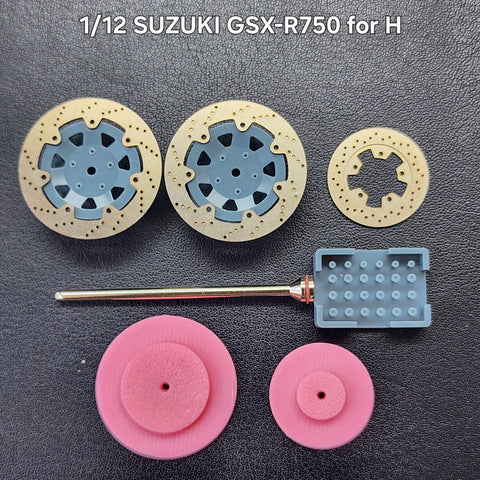 Khaled Model D030 1/12 Metal Disc Brakes for Suzuki GSX-R750 (for Hasegawa kit)