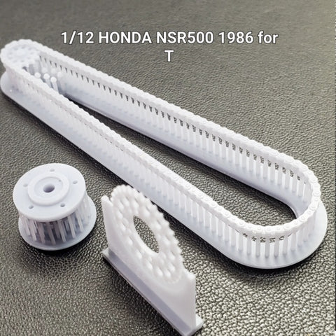 Khaled Model LT047 1/12 Motorcycle Chain Set for 1986 Honda NSR500 (for Tamiya)