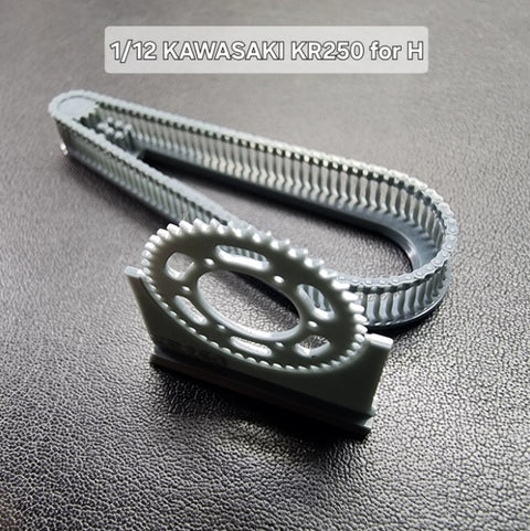 Khaled Model LT050 1/12 Motorcycle Chain Set for Kawasaki KR250 (for Hasegawa kit)