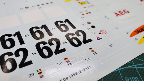 Khaled Model QS002 1/24 Sauber-Mercedes C9 Le Mans Circuit Flower Decals 24310 (for Tamiya)