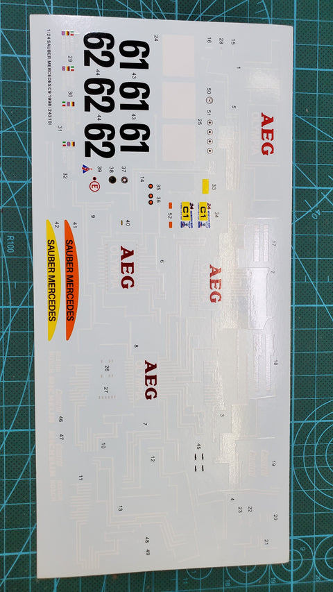 Khaled Model QS002 1/24 Sauber-Mercedes C9 Le Mans Circuit Flower Decals 24310 (for Tamiya)