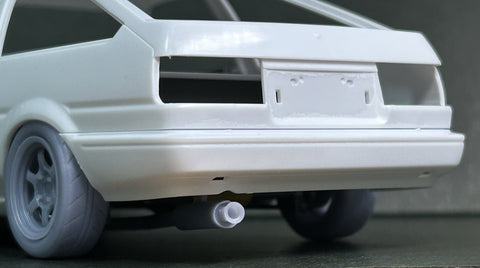 Kei Style KS-PA113 1/24 Border 304 Muffler for AE86 (compatible with Hasegawa kits)