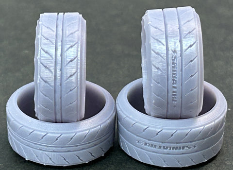 Kei Style KS-PA77 1/24 14-inch tires for KS-CU13 (1.5°/3°)
