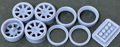 Kei Style KS-S57 1/24 15-inch 8-spoke wheels exclusively for the KS-SP38