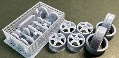 Kei Style KS-SP31 1/24 Tarmac parts for Hasegawa Lancer Evolution VI (5-spoke version)