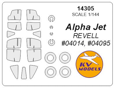 KV Models 14305 1/144  Alpha Jet (REVELL #04014, #04095) + wheels masks (For Revell )