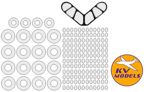 KV Models 14359 1/144  Airbus A350-900 (ZVEZDA #7039) + wheels masks (For ZVEZDA)