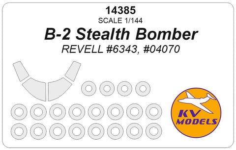 KV Models 14385 1/144 B-2 Stealth Bomber (REVELL #6343, #04070) + wheels masks (For REVELL)