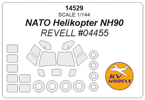 KV Models 14529 1/144  NATO Helikopter NH90 (REVELL #04455) + masks for wheels (For Revell)