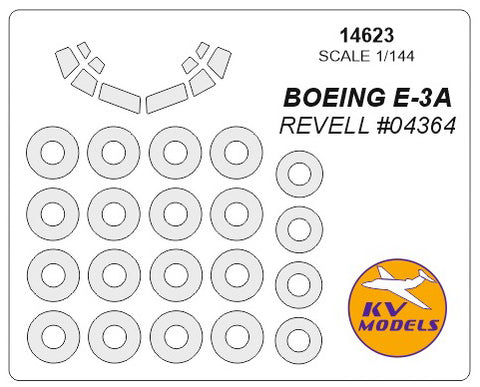 KV Models 14623 1/144 Boeing E-3A + wheels masks (For Revell)