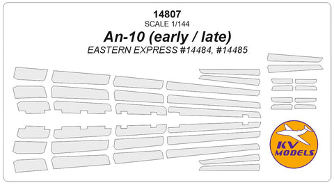KV Models 14807 1/144 Antonov An-10 (early / late) - (EASTERN EXPRESS #14484, #14485) (For EASTERN EXPRESS)